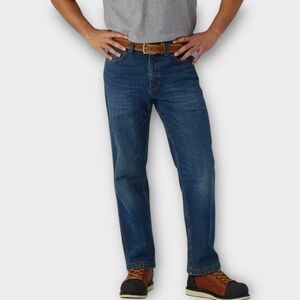 Duluth Trading Co Men's DuluthFlex Ballroom Relaxed Fit Jeans 38x28 Dark Wash